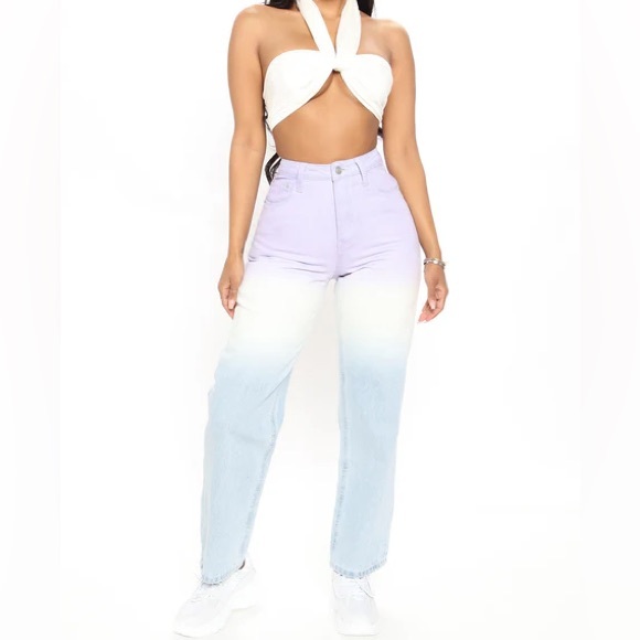 Fashion Nova Denim - NWT FASHION NOVA Women's Ombre Straight leg Jeans Size 1
